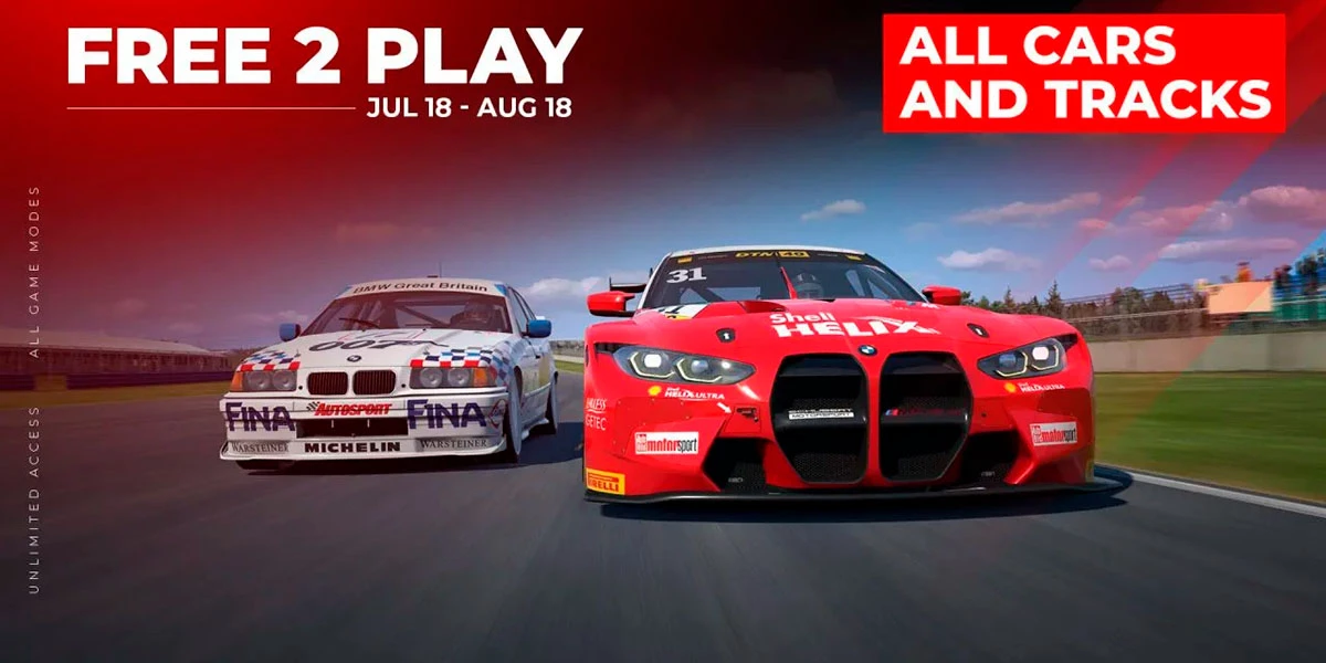 RaceRoom: Весь контент бесплатно до 18 августа